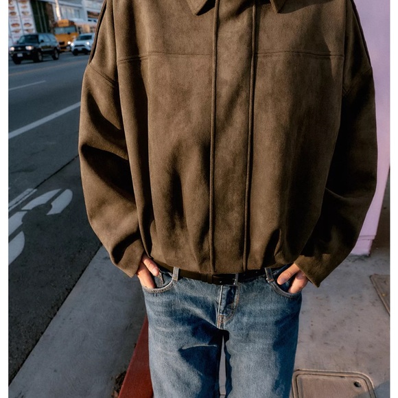 Zara Suede Effect Bombe Jacket - Picture 4 of 5